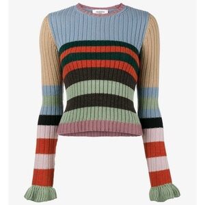 Hold Valentino wool cashmere striped sweater